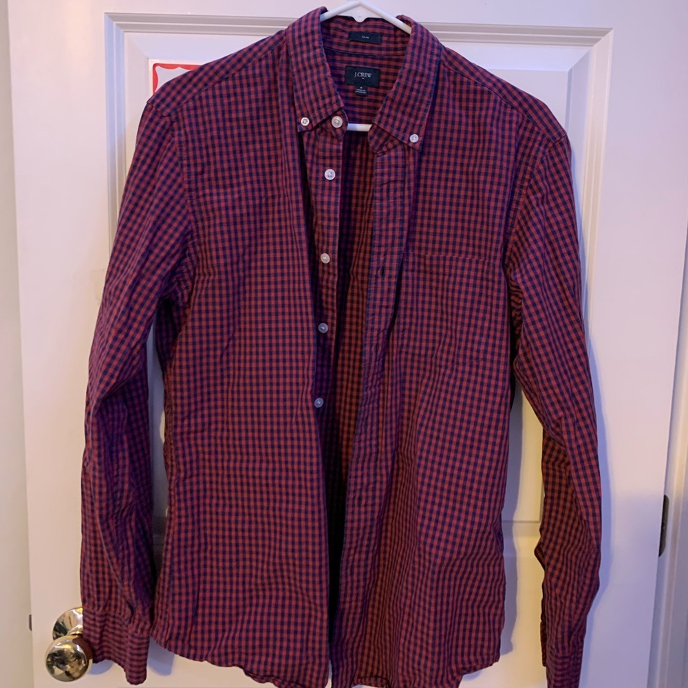 Plaid Jcrew Button up